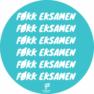 Klistremerke: føkk eksamen
