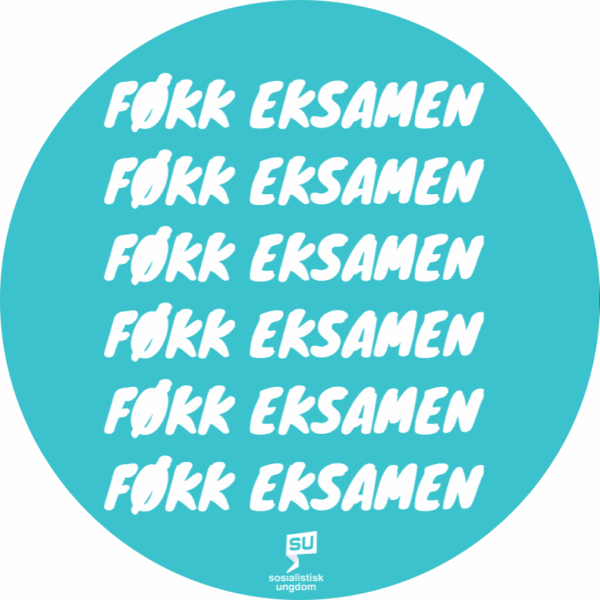 Klistremerke: føkk eksamen